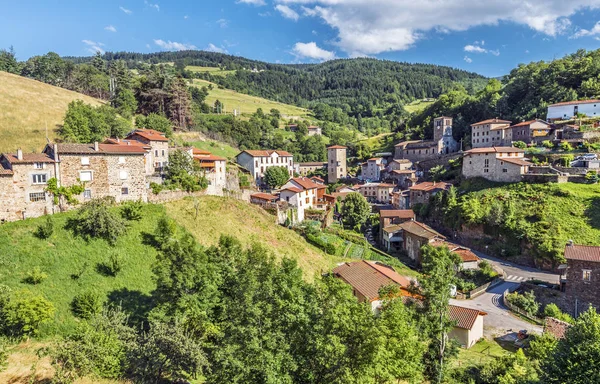 View at Doizieux commune in Pilat Regional Natural Park, the pro — Stock Photo, Image