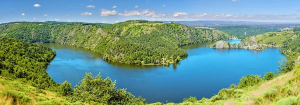 Panoramic view of Gorges of Loire river and the natural reserve — Stock Photo, Image