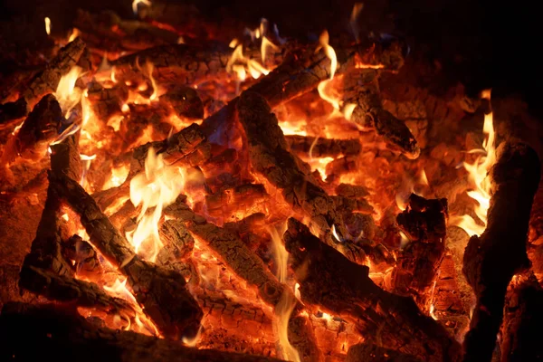 Wood fire background — Stock Photo, Image