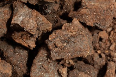 Linyit veya kahverengi kömür parçaları