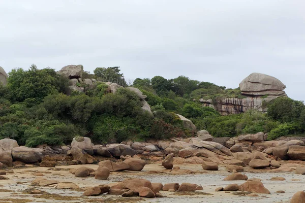 Costa Granito Rosa Norte Bretanha França — Fotografia de Stock