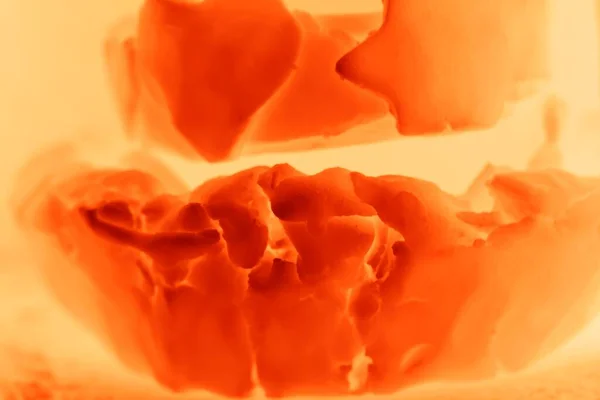 Szczegóły Dotyczące Świecącej Ceramiki Podczas Procesu Spalania Piecu — Zdjęcie stockowe