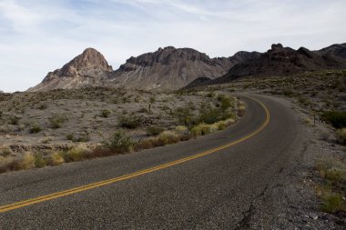 Empty desert road - Route 66 clipart