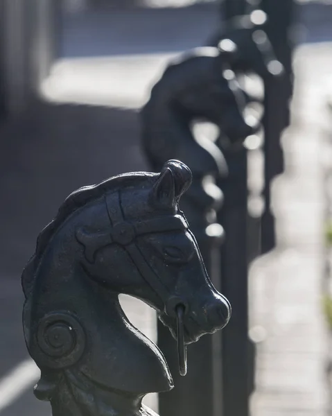 New Orleans French Quarter Row of Horse Posts