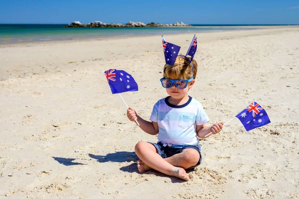 Mignon enfant le jour de l'Australie — Photo