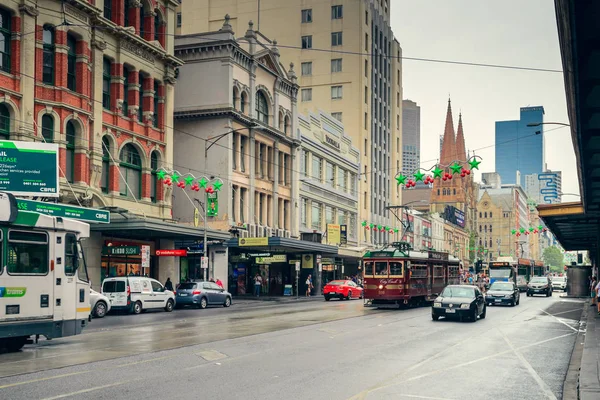 멜버른 시티 서클 트램 — 스톡 사진