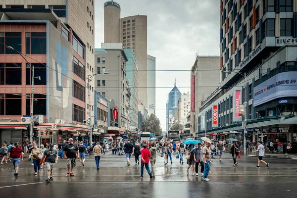 Pessoas em Melbourne City Business District — Fotografia de Stock