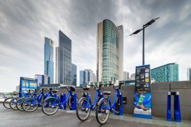 Melbourne bike share station clipart