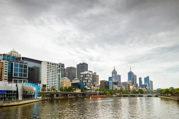 Melbourne City and Yarra River — Stock Photo, Image