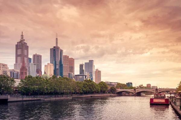 Melbourne city wolkenkrabbers — Stockfoto