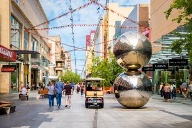 Rundle Mall and famous balls clipart