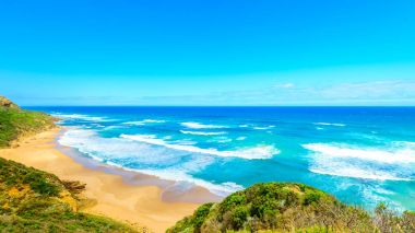 Great Ocean Road manzara, Victoria, Avustralya