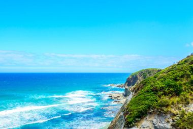 Great Ocean Road manzara, Victoria, Avustralya
