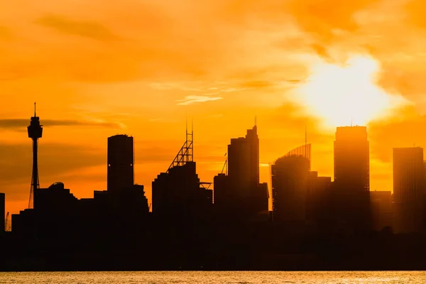 悉尼市的天际线轮廓 — 图库照片
