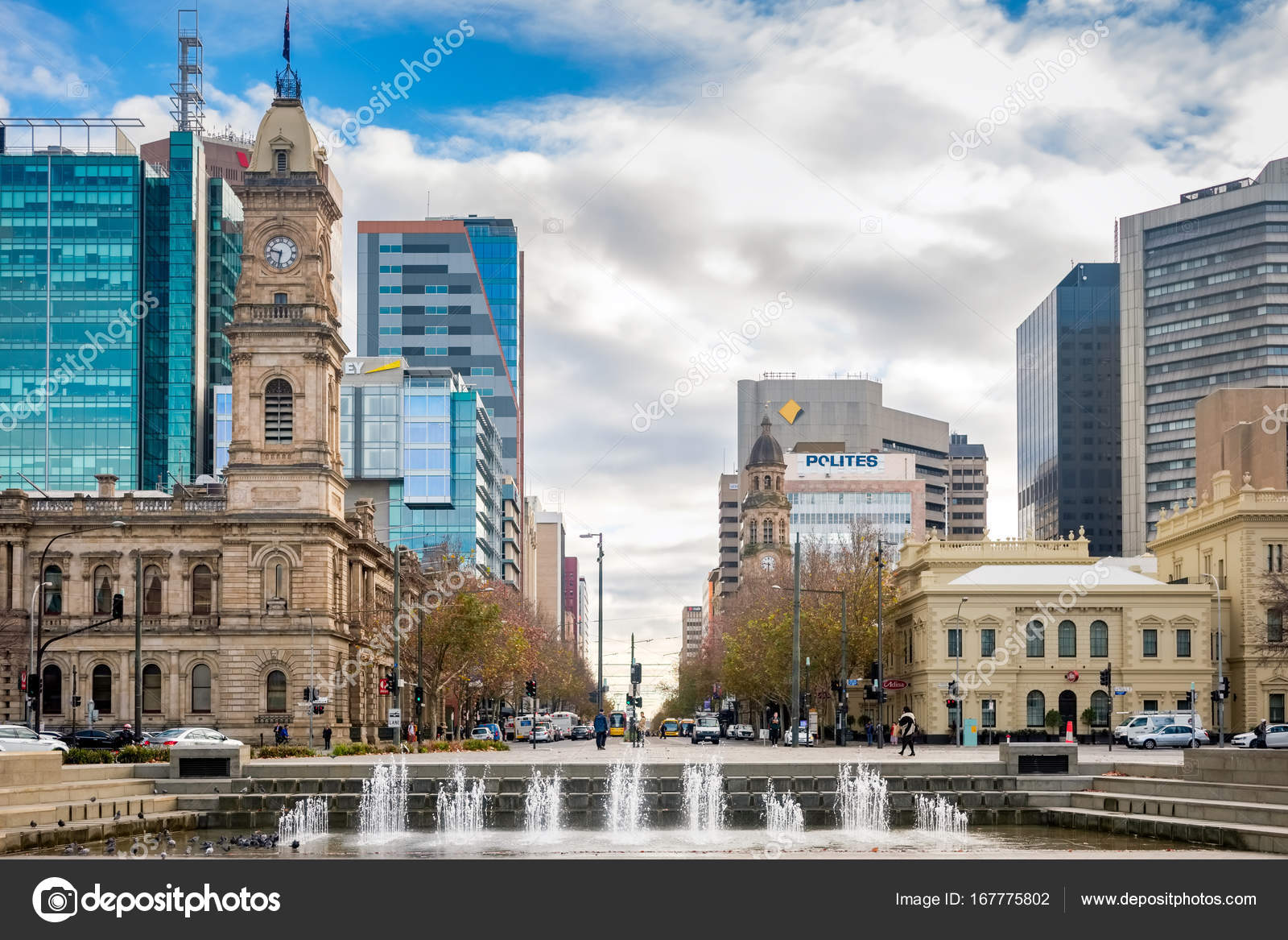 Victoria Square in, Adelaide CBD, South Australia Stock Editorial