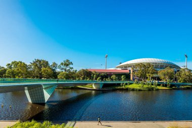 Adelaide Oval Ayak köprüden görüntülendi