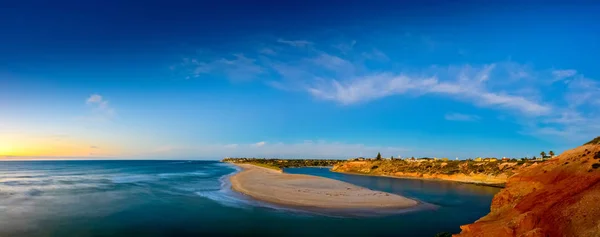 Southport Beach and Onkaparinga river mouth — Stock Photo, Image