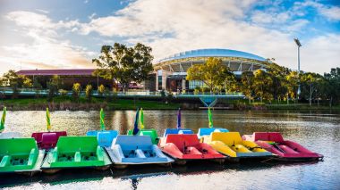 Adelaide Oval and Torrens river clipart