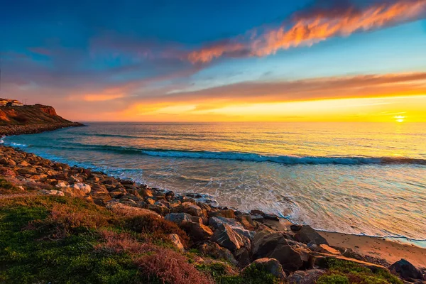 Christies Beach coastal view at sunset — Stock Photo, Image