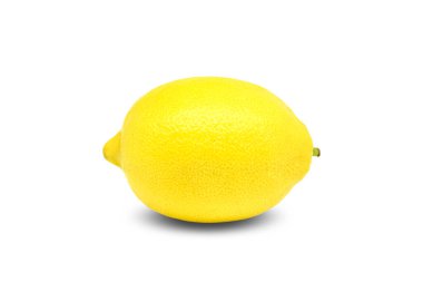 Taze Sarı Limon beyaz arkaplanda izole edildi, kırpma yolu