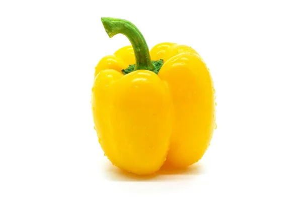 Sweet Yellow Bell Pepper Isolated White Background — Stock Photo, Image