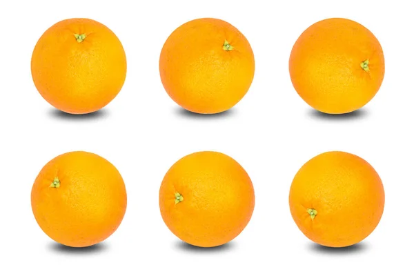 Čerstvé Zralé Oranžové Ovoce Izolované Bílém Pozadí Ořezávání — Stock fotografie