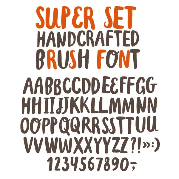 Brush ink vector ABC letters set — Stock Vector