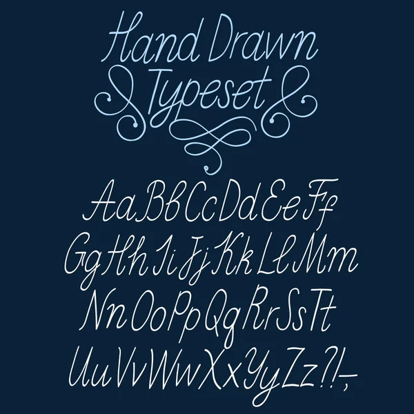 Elegante kalligrafie vector lettertype — Stockvector