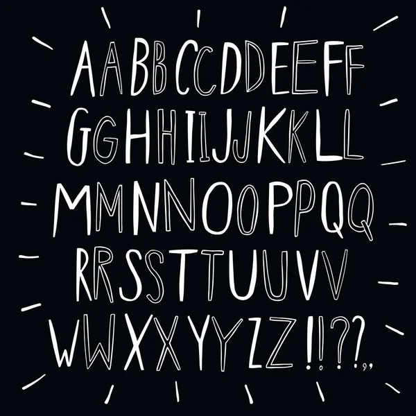 Креативний стиль чорнила пензлик Векторні літери набір — стоковий вектор
