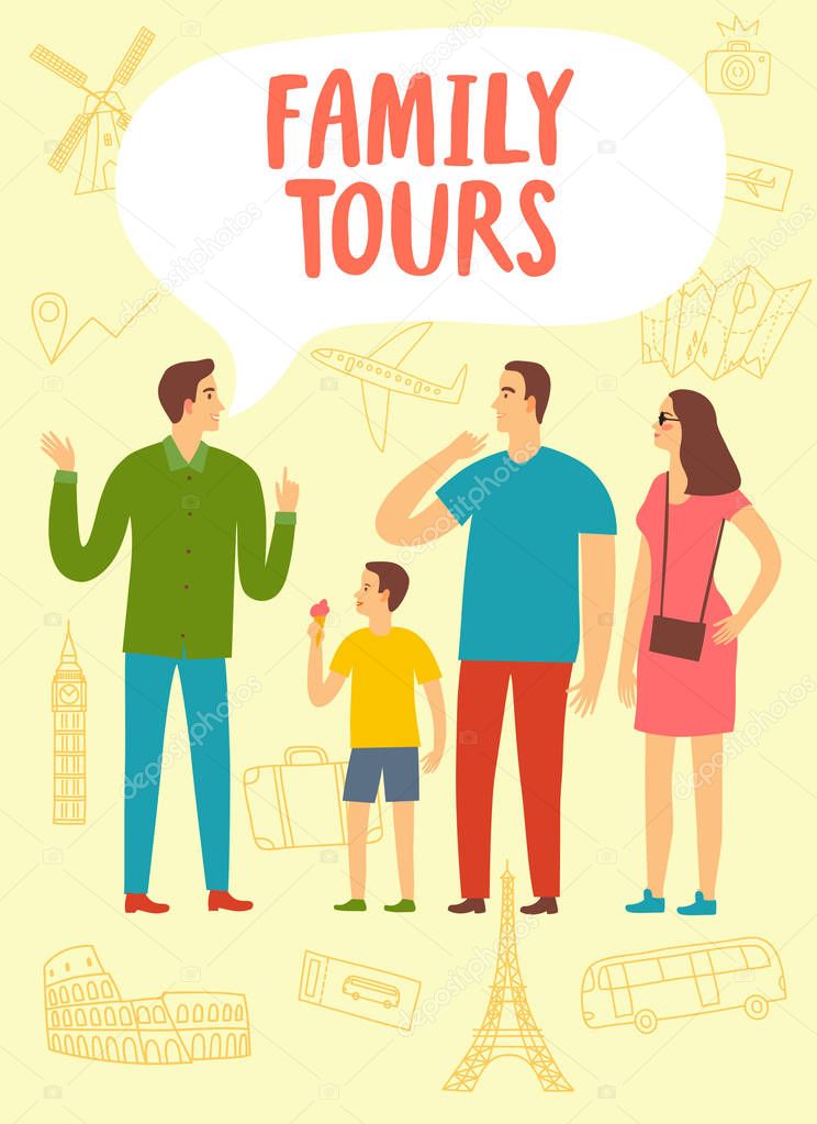 Family tours illustration