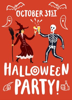 Cadılar Bayramı partisi davetiyesi resim..