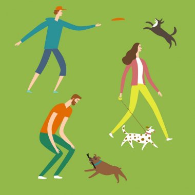 Köpekler kümesiyle oynayanlar