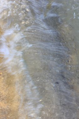 Dalga ve kumlu kıyı arka plan