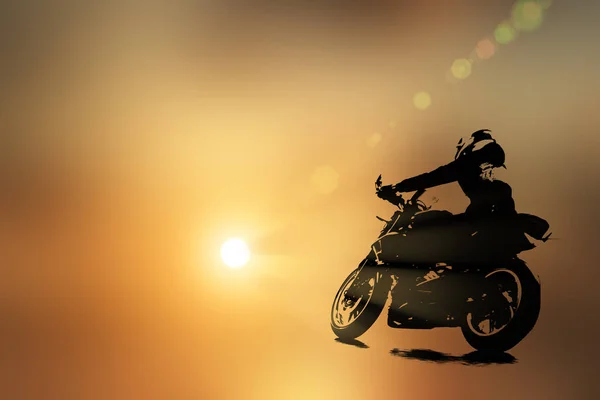 Silhouette motorcycle illustrations — Stock Photo, Image