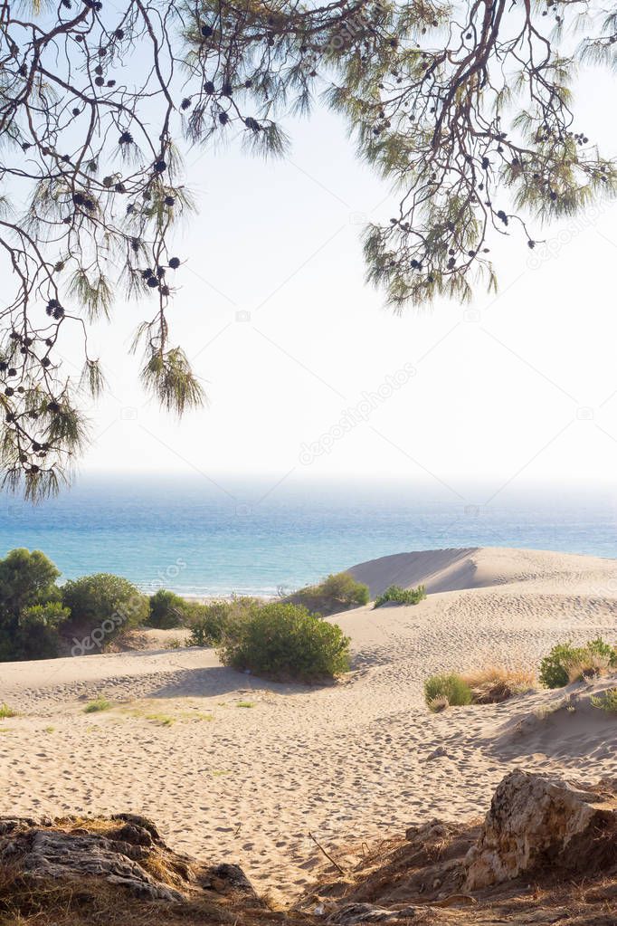 White Sand dunes on Patara beach. Antalya. Turkey
