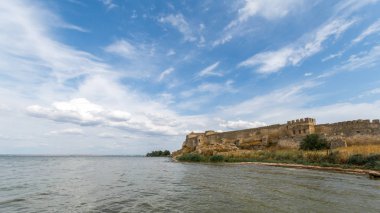 Ukrayna - 23 Temmuz 2019 Belgorod-Dinyester 'deki eski kale, Akkerman veya cetatea alba olarak da bilinir.