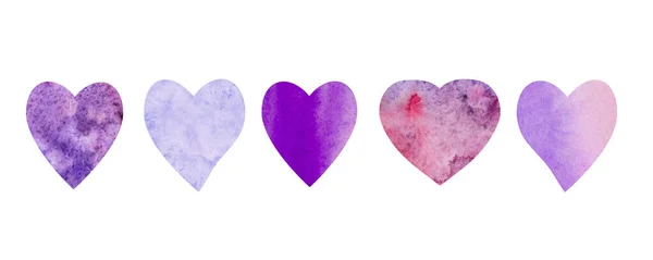 Coeurs frontaliers violet et lilas — Photo