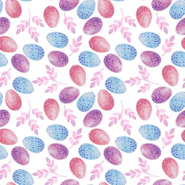 suluboya parlak, pürüzsüz desenli yumurtalar.