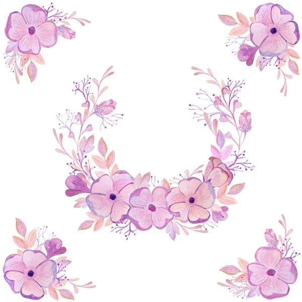 Aquarela rosa quadro flor dia dos namorados — Fotografia de Stock