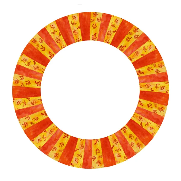 Empat elemen oranye frame, astrologi api — Stok Foto
