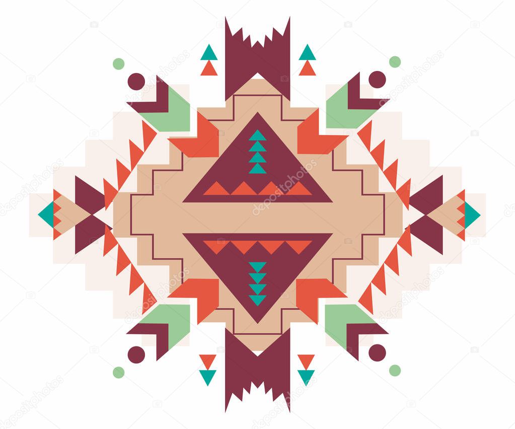 Aztec print vector pattern background