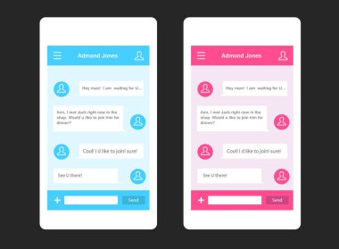 Vektör telefon sohbet arabirimi