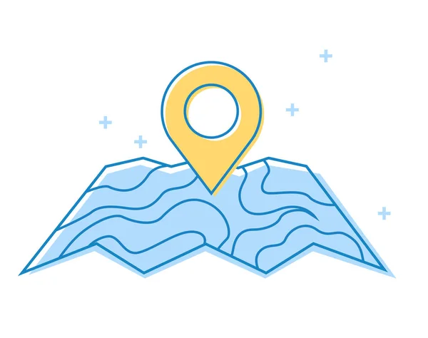 Icono de mapa vectorial — Vector de stock