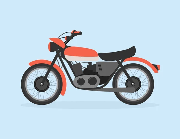 Motorcykel platt illustration — Stock vektor