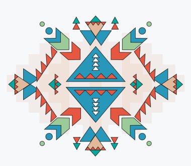 Aztek yazdırma vektör desen arka plan