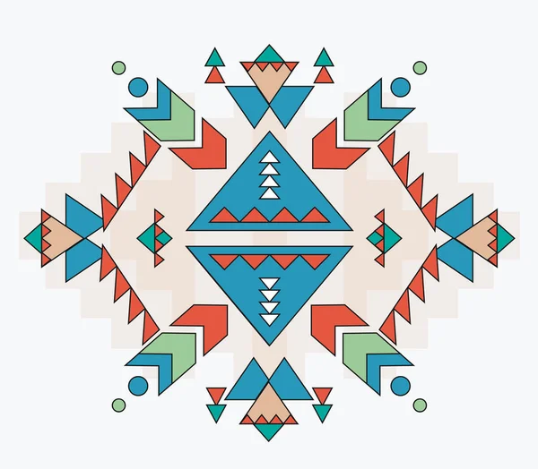 Aztec print vector pattern background — Stock Vector