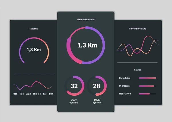 Design der mobilen Anwendungsoberfläche — Stockvektor