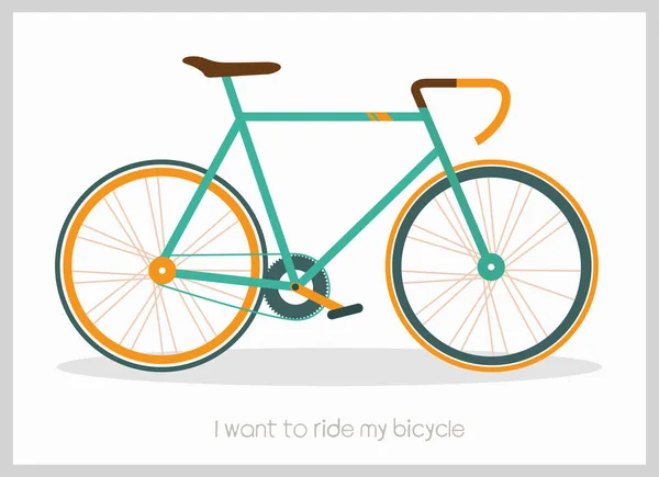 Bicicleta Vector ilustración — Vector de stock