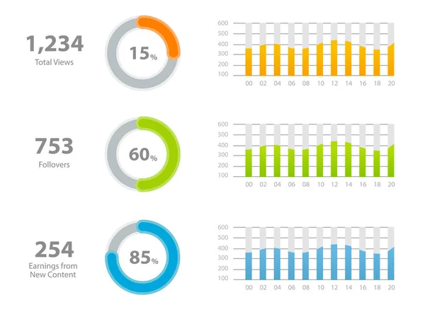 Conjunto de elementos de infografía — Vector de stock