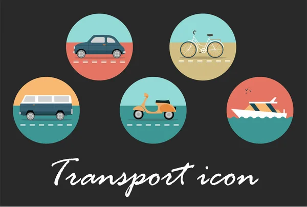 Transport retro ikonen — Stock vektor